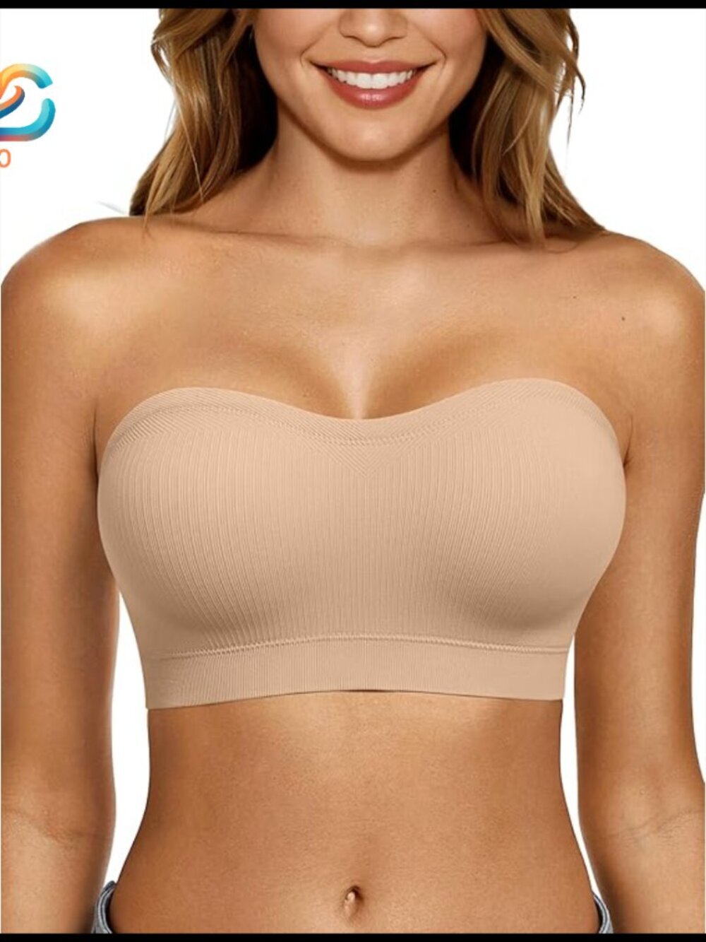 Push Up Strapless Bandeau Bra Wireless Padded Supportive Non Slip